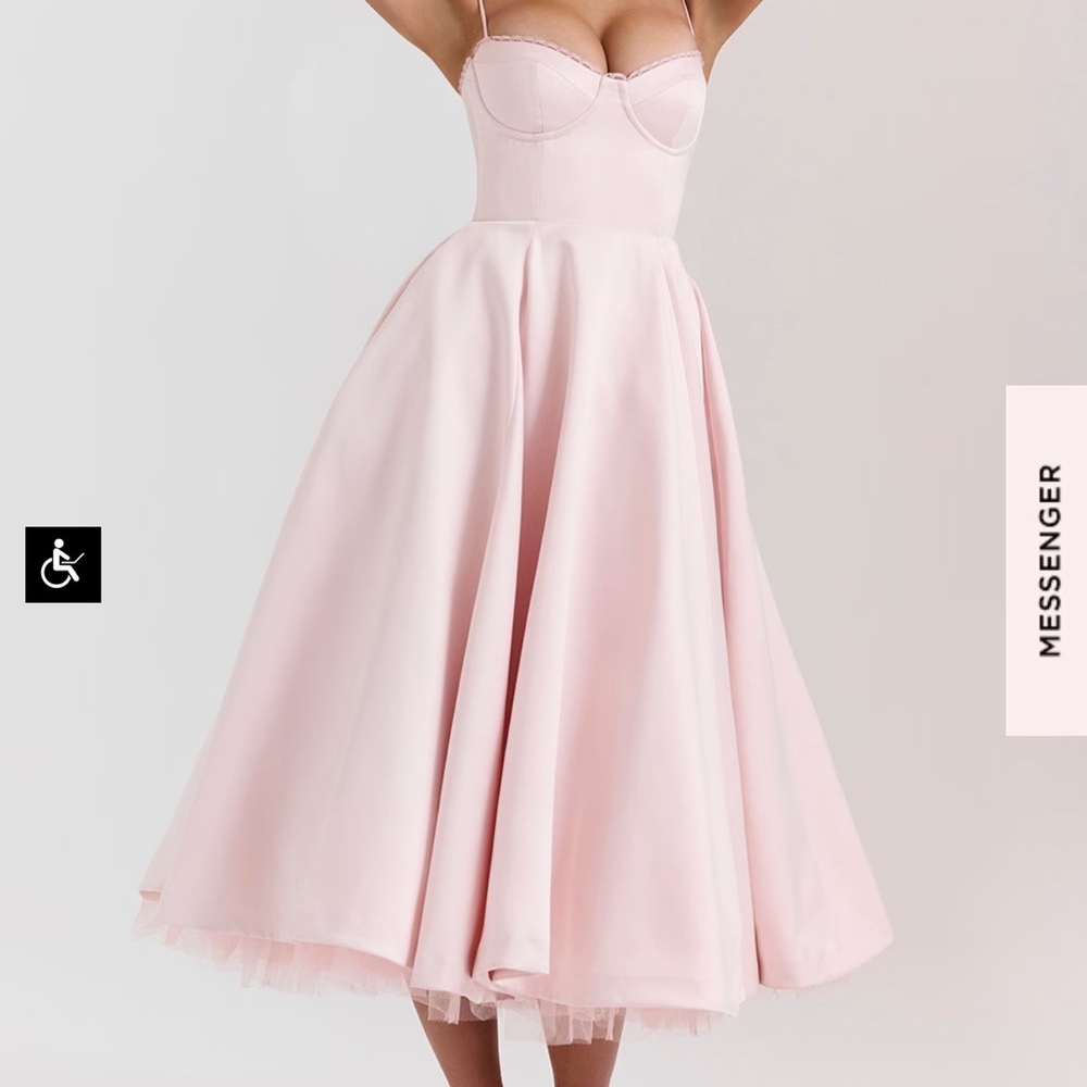 House of CB Pink Strapless Dress